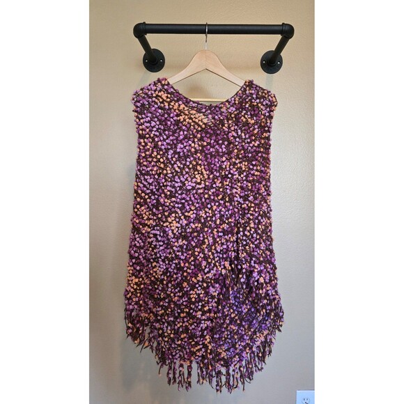 Kenneth Cole asymmetrical pom poncho ( one size fits most) - Picture 5 of 9